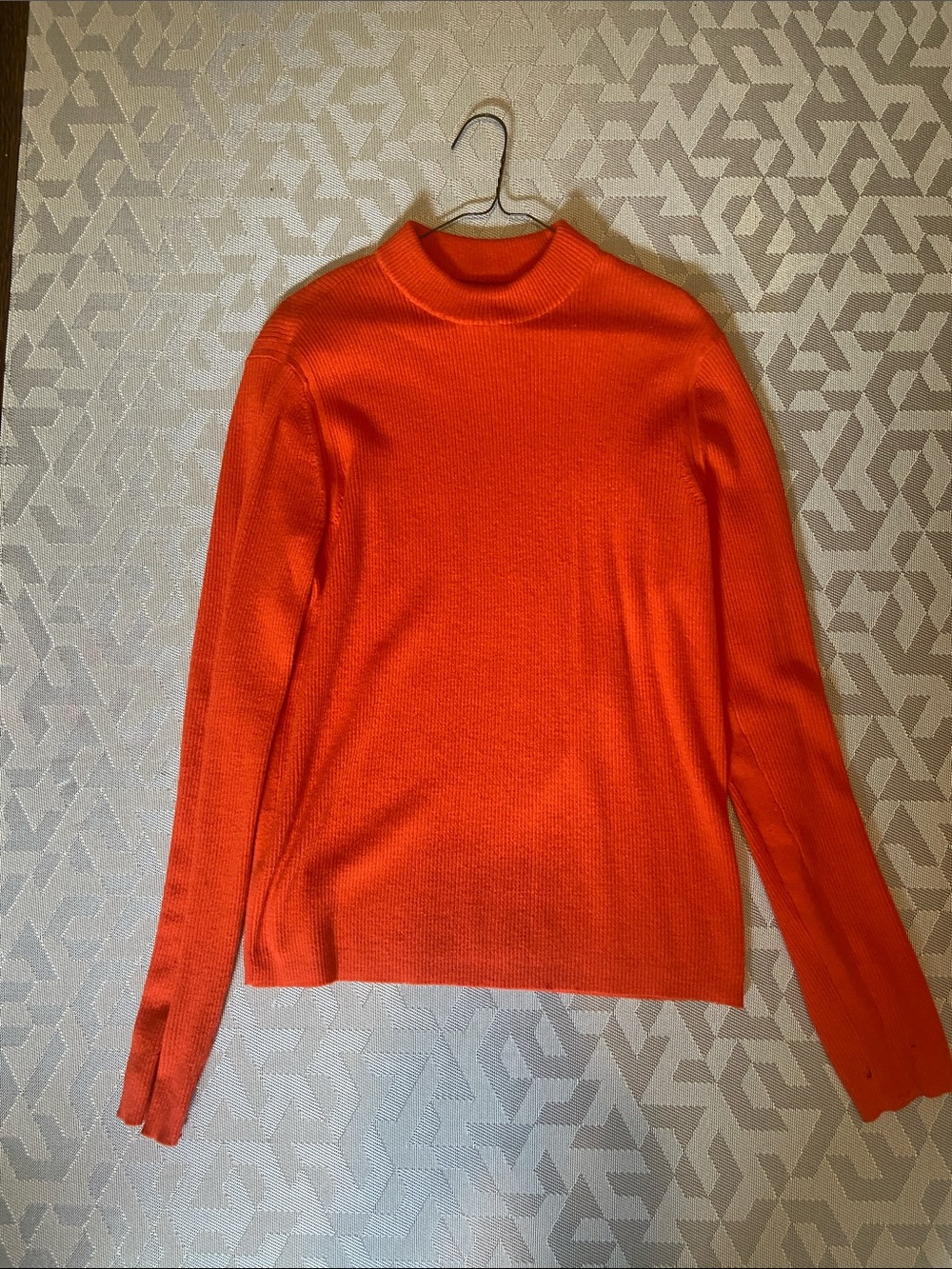 Rag and Bone orange cashmere mock neck sweater